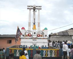 Posuban shrine in Otuam, Ghana